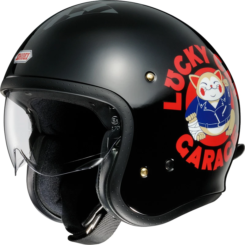 Custom Casco Shoei J-o Lucky Cat Garage Tc-5