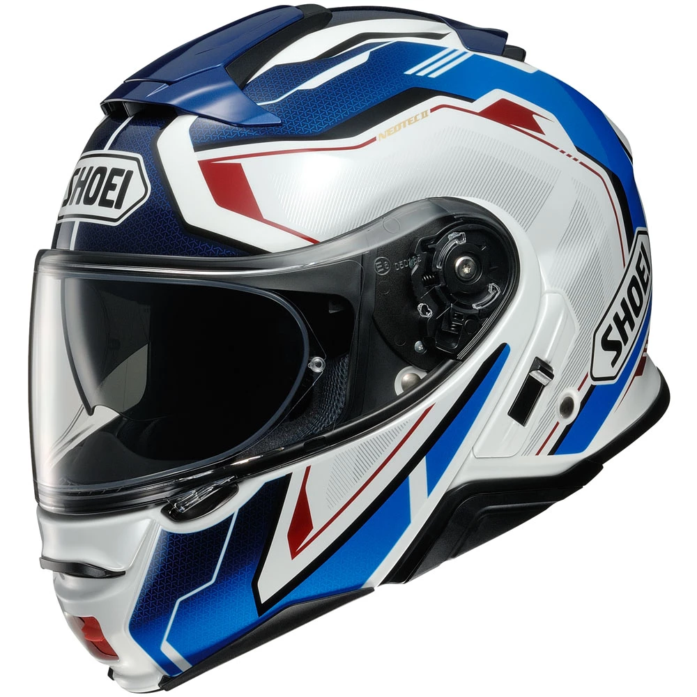 Fibra Shoei Neotec 2 Respect Tc-10 Blu Bianco