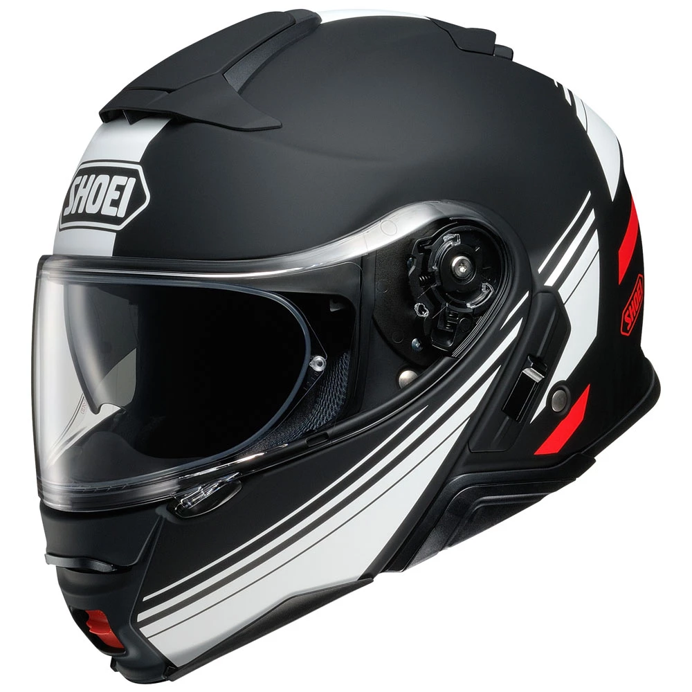 Fibra Shoei Neotec 2 Separator Tc5 Nero Bianco Rosso Opaco